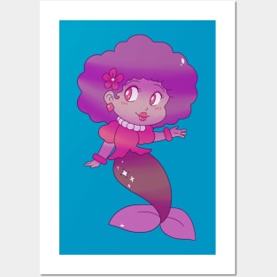 Little Purple Mermaid Posters and Art